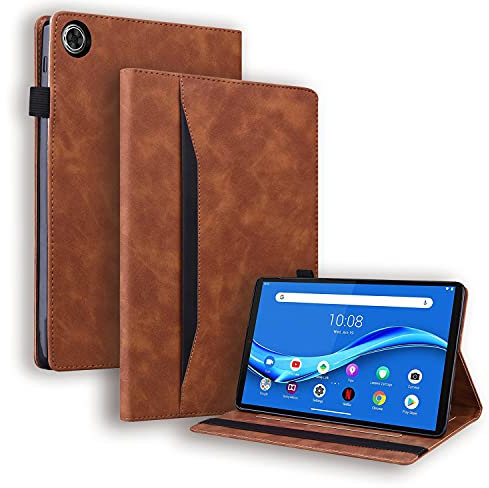 Rosbtib Custodia Compatibile con Lenovo Tab M10 Plus 3rd Gen TB-125FU (2022) 10.6 Pollic, PU Pelle Flip Cover M10 Plus 3rd Gen con Funzione Stand Folio Cover Business Custodia - Marrone