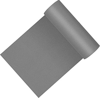 Leder Reparatur Set Kunstleder Selbstklebend, 8 x 150 cm Lederflicken Selbstklebend Kunstleder Reparaturset Grau, für Bürostuhl Kopfteile Sofa