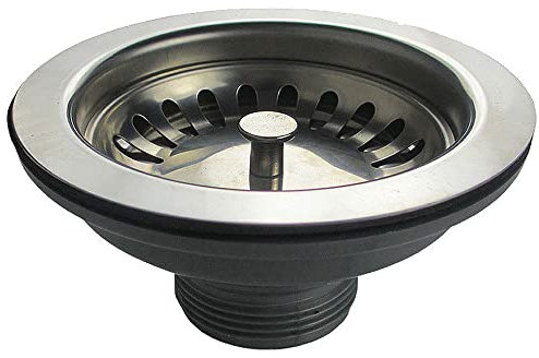 Sink Basket Strainer Waste, Sink Collection, 114mm Stainless Steel Sink Basket Strainer Plug Waste For Kitchen Bathroom Sink Fitting