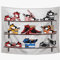 SVBright Retro-Basketballschuhe, Stoff, Wandbehang, Wandteppich, 130x140 cm, bunt, Sport-Sneaker, ästhetisch, schick, cool, lustig, Vintage, für Teenager, Jungen, Schlafzimmer, Wohnheim
