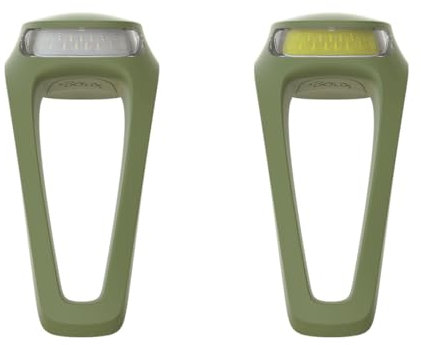 Knog Frog V3 Wiederaufladbare Armee-Jacke, Grün, Doppelpack Fahrradlicht, Einheitsgröße