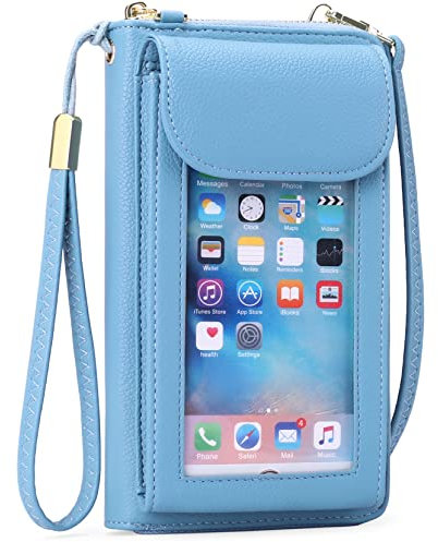 FALAN MULE Borsa a tracolla da donna, in pelle PU, piccola borsa a tracolla e cinturino da polso, adatta per telefono sotto i 6,7 pollici