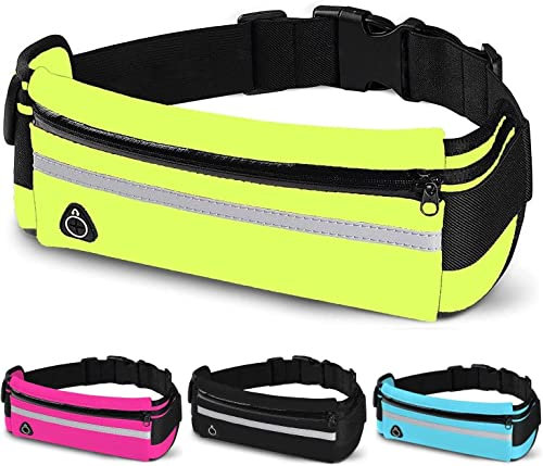 laufgürtel, Handytasche joggen aus Neopren, lauftasche jogging wasserdicht, mit verstellbarem Riemen für iPhone 14,13,12/Pro/XR/XS/X/8, laufgürtel handy, running belt, joggen Handytasche (grün)