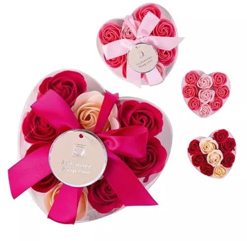 Herzbox mit 9 x 4 g Baderosen