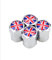 Vinciann 4 Ventilkappen mit Flagge England Großbritannien Union Jack für Auto und Motorrad