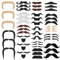 ZOOMPIL Selbstklebend Schnurrbart, Gefälschte Bärte, 48pcs Efälschte Schnurrbärte Set, Selbstklebende falsche für Kostüm Party Geburtstag Fasching Karneval zum Verkleiden