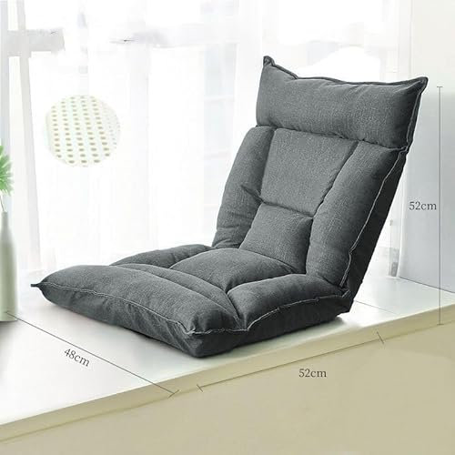 AuLYn Home Floor Stühle, Stuhl Mit Rückenstütze, Gaming Stuhl, Klappbar, Multifuncional, Ajustable Y Multiusos, Plástico, Gris