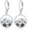 POPLYKE Berg-Ohrringe für Frauen Sterling Silber Berg baumeln Ohrringe Klettern Schmuck Geschenk für Frauen (Berg)
