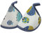 Ricami Fiorentini Baldi Set 2 presine cappuccio da cucina in cotone 100%, presine divertenti, presine campanella, presine colorate. Prodotto Artigianale Toscano (Nemo blu, 2 presine)