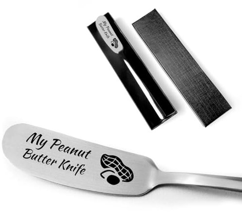 FZTUON Funny My Peanut Butter Knife, Stainless Steel Engraved Butter Cheese Knives, Peanut Butter Breakfast Spreader for Peanut Butter Lovers or Sandwich Bread Toast Butter Lovers Gift
