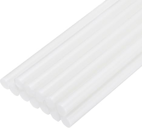 QUARKZMAN Mini Stick Colla a Caldo per Pistola Colla a Caldo 7mm x 200mm Bianco 12pz