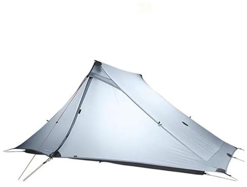 3FULGEAR Lanshan 2 Pro Zelt 2 Personen Ultraleichtes Campingzelt, 3/4-Jahreszeiten-Profizelt aus 20D Silnylon ohne Stangen für Camping, Klettern, Wandern (Grey 2 Pro, 3 Season)