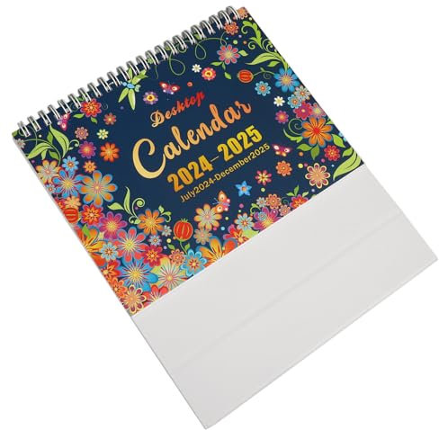 STOBOK Spiralbindung Kalender Tischkalender Monatskalender Zum Schreiben Kalender Für Schreibtisch Planer Zum Aufstellen Blumendesigns Notieren