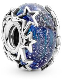 Wedanor Charme Silber Blue Charms-Anhänger 925 Sterling Silber Charm Bead Pendant für Europäische Armbänder und Halsketten
