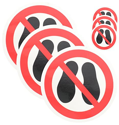 WATIIFUFU 6 Stück Sicherheitswarnaufkleber Nicht Betreten Rund Selbstklebend Wetterbeständig Für Innen Und Außen Haltbare Pvc Material Warnhinweis Für Baustellen Und Industrieflächen