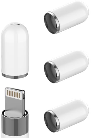 WASRUYI Pencil 1st Generation Replacement Cap for Apple(4 pack) for iPad Pro Stylus Accessories for iphone Caps Case Adaptor for Apple MFi Certified Pen Cap Adapter