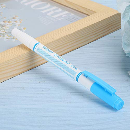 Fabric Markers, Water Soluble Fabric Marker 15.2cm/6in 10pcs Double Head Water Erasable Pen Fabric Marker Tailoring Tool Accessories for Clothing Shoes Leather Marking (Blue)
