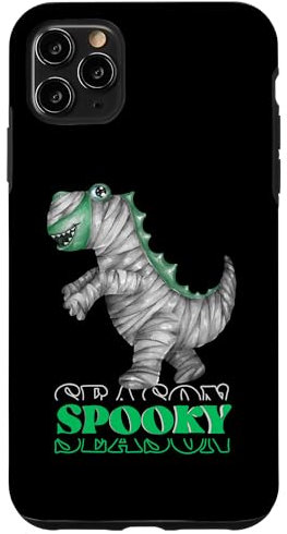 iPhone 11 Pro Max Dinosaur Mummy Spooky Season Fun Halloween Trex Dinosaurs Case