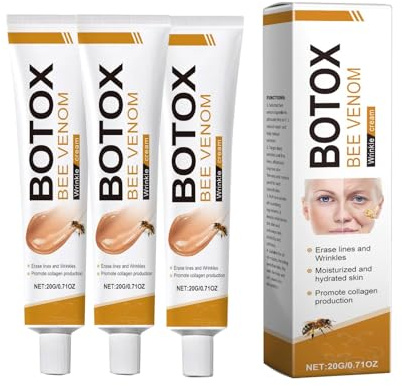 1/2/3PCS Bienengift Anti-Falten-Creme, Anti-Falten-Feuchtigkeitscreme für Gesicht und Hals,Bienengift-Faltenentfernungscreme, Feuchtigkeitsspendende Hautstraffungscreme für alle Hauttypen (3PCS)