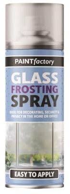 PNJB Glass Window Frosting Spray Paint, Direct-to-Glass Frosting Paint, Window Door Security, Versatile, Privacy & Decor, Translucent Frosted Effect 400ml, (1PCS)