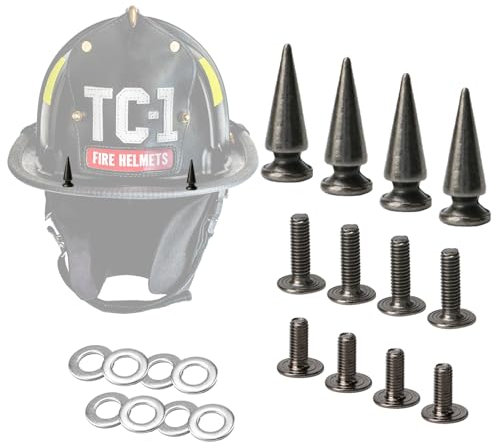 Feuerwehr Helm Spikes, Feuer Harte Hut Niete, Kappe Dekoration Zubehör, Nickel Legierung, 1 L, 4 Pcs
