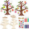IWTBNOA Ostern Basteln Kinder, 6 Stück Ostereierbaum Bastelset, Ostereier zum Bemalen, Osterbaum Holzschmuck zum Basteln, DIY Holz Basteln Kreativsets für Jungen Mädchen Osterndeko Frühling Geschenk