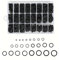 Alrens 1200 Stk Gummi O Ringe Dichtungsringe Sortiment Kit, Dichtungen Gummiringe, 24 Größen Flachdichtung Dichtungssatz Schwarz für elektrische Hydraulik, Sanitär, Dichtungsscheiben