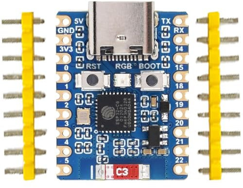 GERUI ESP32-C6 Entwicklungsplatine, basierend auf ESP32-C6FH4 Mikrochip-32-Bit Single Core Prozessor, 160MHz Betriebsfrequenz, 2.4GHz WiFi 6 und BT5, ESP32 Entwicklungsplatine