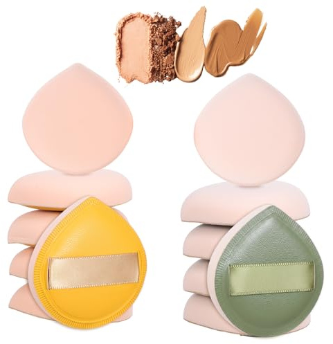 LIQWEI 12 Stück Make-up-Schwamm, Großer Makeup Puderquaste, Waschbar Nasses Trockenes Makeup Werkzeug für Foundation Concealer flüssige Creme
