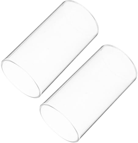 STOBAZA 2 pièces Photophores Verre Transparent Cylindre Anti-Vent pour Bougies Flottantes Décor Centre Table Mariage Fête