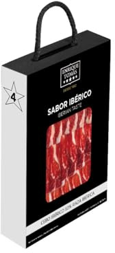 ENRIQUE TOMAS - Pack Sabor Ibérico: Jamón de Cebo Ibérico 50% Raza Ibérica - 5 sobres de jamón 80gr + 1 sobre de taquitos de jamón 80gr + 1 sobre de virutas de 100 gr