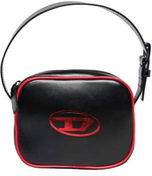 Diesel Willow Damen Handtasche mit UNI Logo schwarz, Schwarz , Borsa mini a mano 12x17x3,5cm primavera estate