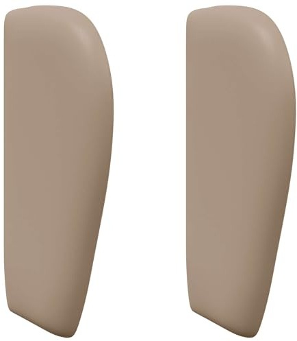 vidaXL Kopfteil Ohr Hellbraun 40 x 23 x 6 cm PVC, Moderne Kopfstütze, wellenförmiges Design, gemütliche Schaumstoffpolsterung, Trendige Akzentfarbe, stilvoller Bettrücken