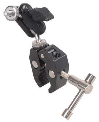 Sturdy Aluminum Clamp with 1/4 3/8 Threads for Photography Lighting and Studio Gear Photography Super Clamp