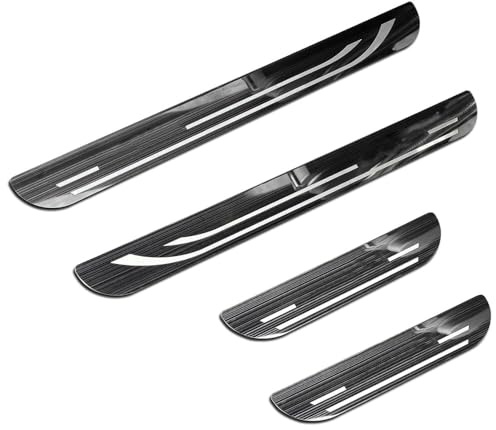 NAIQIUHUO Protections de Seuil de Porte pour VW Golf 5 V SCHRÄGHECK, Acier Inoxydable Baguettes de Seuil de Portière Antirayure Accessoires Intérieur Voiture
