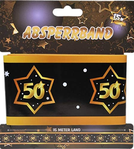 Udo Schmidt 13138 - Absperrband - 15 m lang, ca. 7,5 cm breit - Zahl: 50