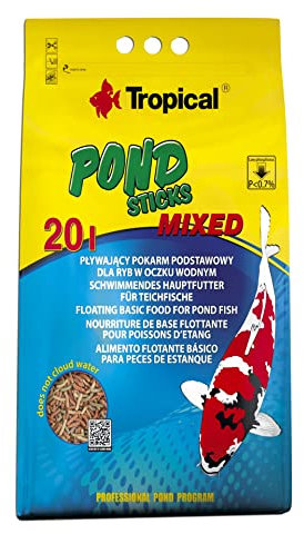 Tropical Pond Sticks Mixed 20L / 1600g - Schwimmende Teichfischfutter-Sticks für Goldfische, Koi und alle Kaltwasserfische
