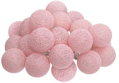 Atmosphera - Guirlande LED 20 boules - rose L435 cm