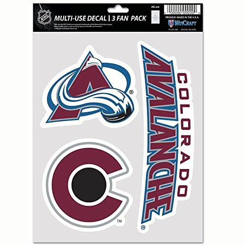 Wincraft Colorado Avalanche Multi-Use NHL Aufkleber-Set (3 STK.)