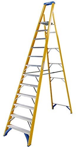 Werner Fibreglass Platform Stepladder 12 Tread 7171218