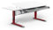 Moll Bandit Kinderschreibtisch höhenverstellbar | mitwachsend, ergonomisch & neigbar für aufrechtes Sitzen | ideal für Schulkinder | Schreibtisch weiß (Side Top & Schublade, Rot, 117,2cm x 70,5cm)