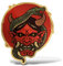 Erreinge® Stickers Gold 15 Cm Dämon Japan Samurai-Schlange Aufkleber drucken zu Auto Auto Moto Wand Laptop Gepäck Fahrräder