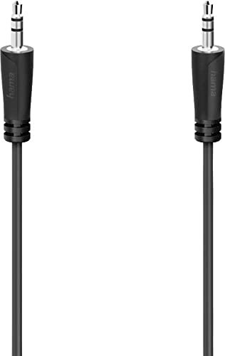 Hama Mini Klinke Kabel 3,5mm (AUX-Kabel, 3,5mm, Audio, 5m) schwarz