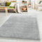 HomebyHome Shaggy Teppich Wohnzimmer 240x340 cm - 50 mm Florhöhe Hochflor Wohnzimmerteppich Silber Extra Weich und Flauschig - Langflor Teppiche für Schlafzimmer, Küche, Flur - Carpet, Halı