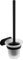 Ambrosya - Porte-Balai WC sans Perçage - Porte-Balais WC Brosse WC à Coller (Acier Inoxydable (Noir))