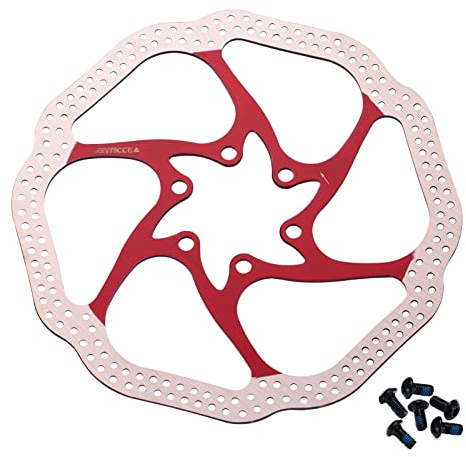 Bynccea Fahrradscheibenbremsen-Rotor, 160 mm, 180 mm, mit 6 Schrauben, für Mountainbikes, Rennräder, MTB, BMX