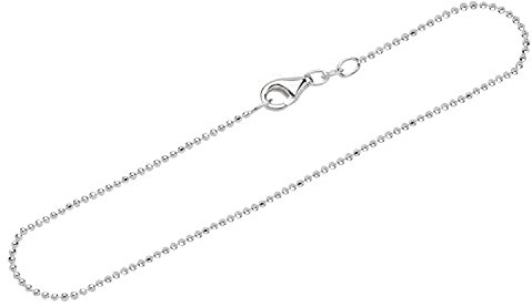 NKlaus Armband 925 Sterling Silber 20cm Kugelkette diamantiert Damen Armbandkette fein 12999