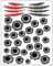 SkinoEu® 1 Set (36 stück) Vinyl Aufkleber Einschusslöcher Bullet Holes Autoaufkleber Stickers Simulation Realistisch Kugelloch Auto Motorrad Fahrrad Tuning JDM Fenster Tür D 18 Z*