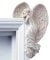 Engel Deko Figur Engel der Erlösung Wandskulpturen Engelfigur mit Flügel Schutzengel Türdeko Angel Dekofigur Weihnachtsengel Wanddeko Engelkind Skulptur Geschenk Geburtstag Weihnachten Advent