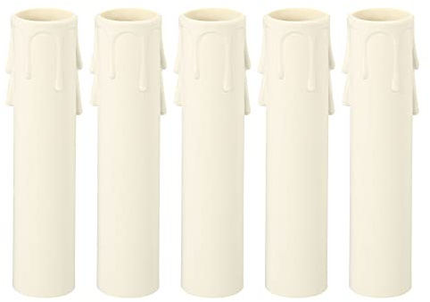 PATIKIL 5Pack Steckdose Deckung Kandelaber Basis 22x105mm Weiß | für E12/E14 Kronleuchter